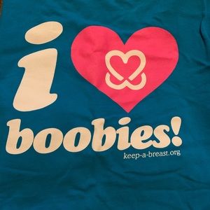 I Heart Boobie XL Turquoise Shirt